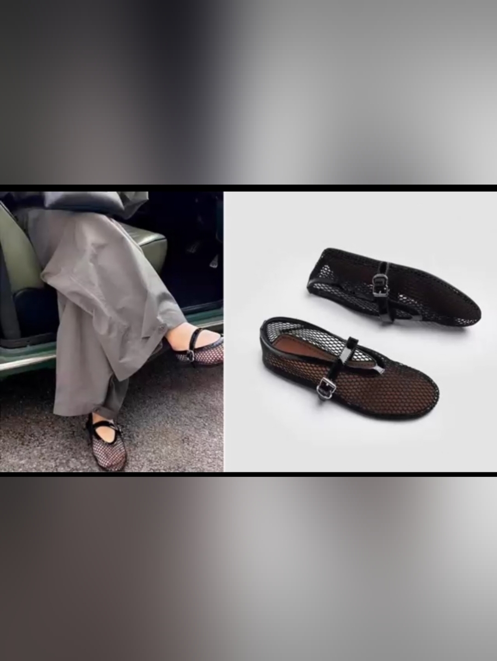 a new day Black Mesh Mary Jane Flats with Buckle - Picture 13 of 16